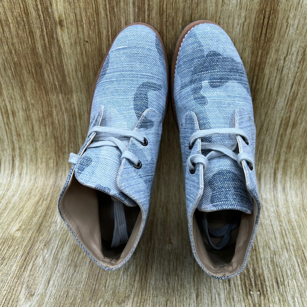 Stella McCartney Camo Canvas Desert Boots Women's Size 6 Blue Shoes 341092 - Picture 6 of 10
